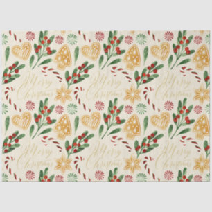 Papier Mousseline Joyeux Noël Gingerbread Cookies Lettres