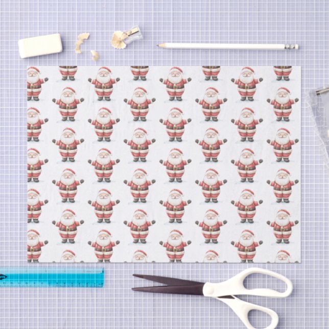 Papier Mousseline Joyeux Noël Père Noël (Artisanat)