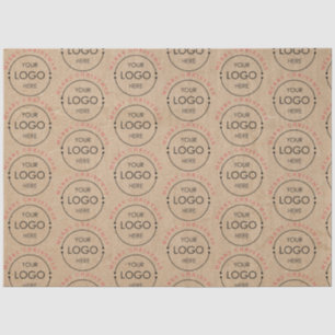 Papier Mousseline Joyeux Noël personnalisé Kraft logo d'entreprise