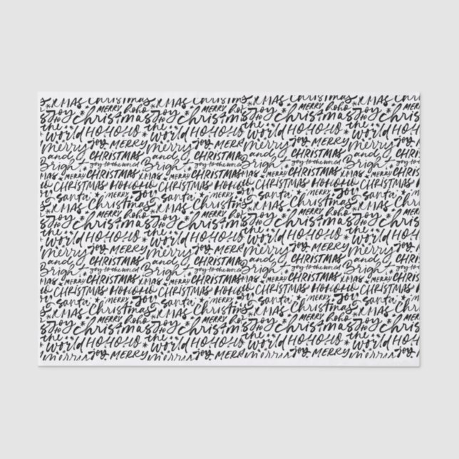 Papier Mousseline Joyeux papier de tissus de Noël (Recto)