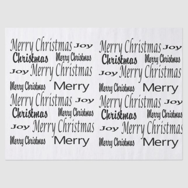 Papier Mousseline Joyeux papier de tissus de Noël (Recto)