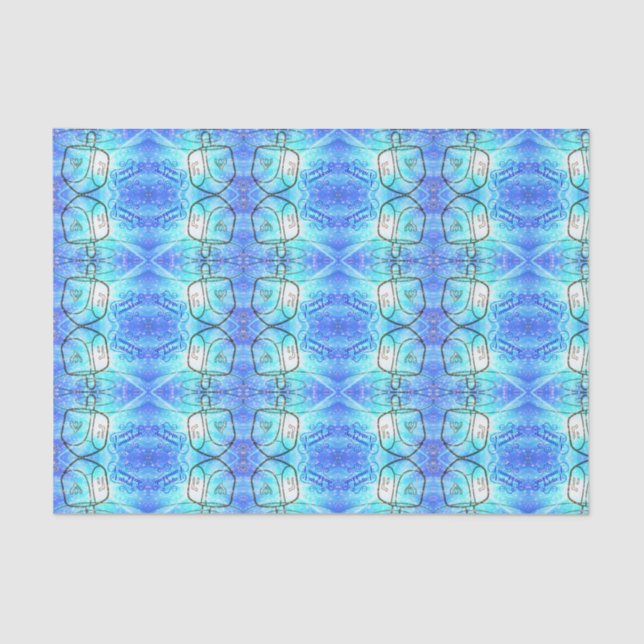 Papier Mousseline Joyeux papier de tissus Hanoukka (Recto)