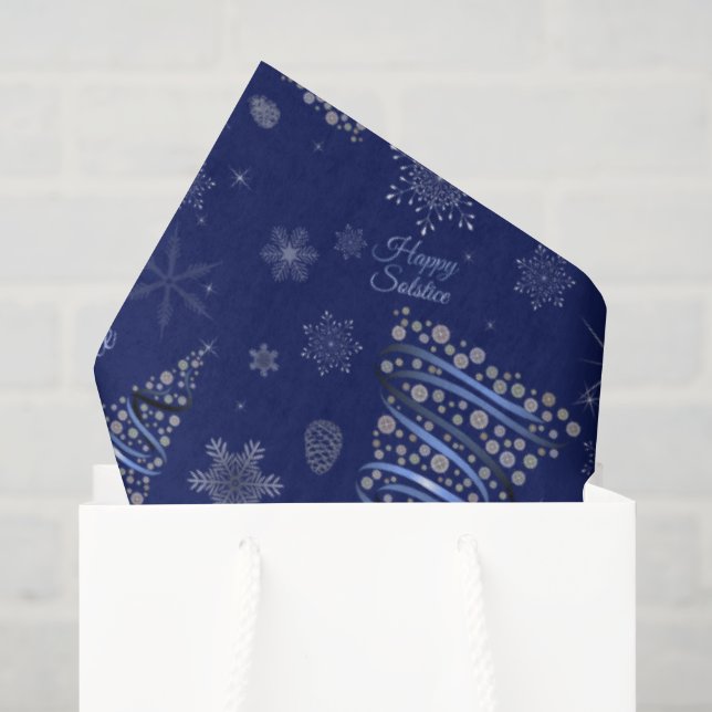 Papier Mousseline Joyeux Solstice (Sac cadeau)