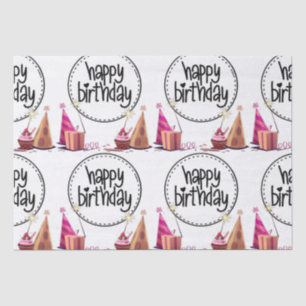 Papier Mousseline Joyeux Tissue Paper de fête d'anniversaire