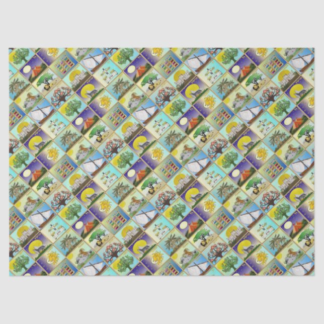 Papier Mousseline Judaïque 12 Tribus D'Israël Art Imprimer (Recto)