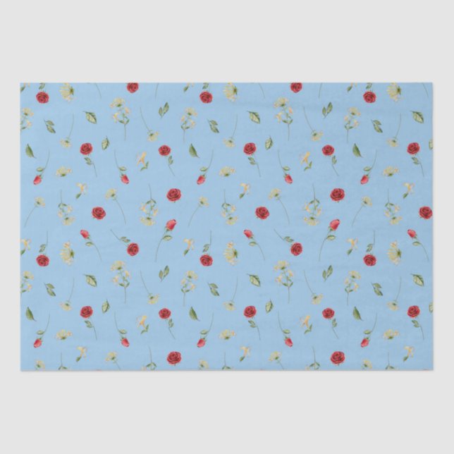 Papier Mousseline Juin Mois de naissance Fleurs Rose Honeysuckle (Recto)