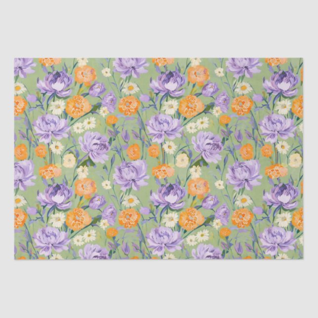 Papier Mousseline Julie Floral (Recto)
