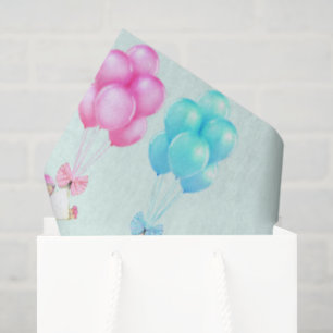 Papier Mousseline Jumeaux Bébé Rose et Bleu