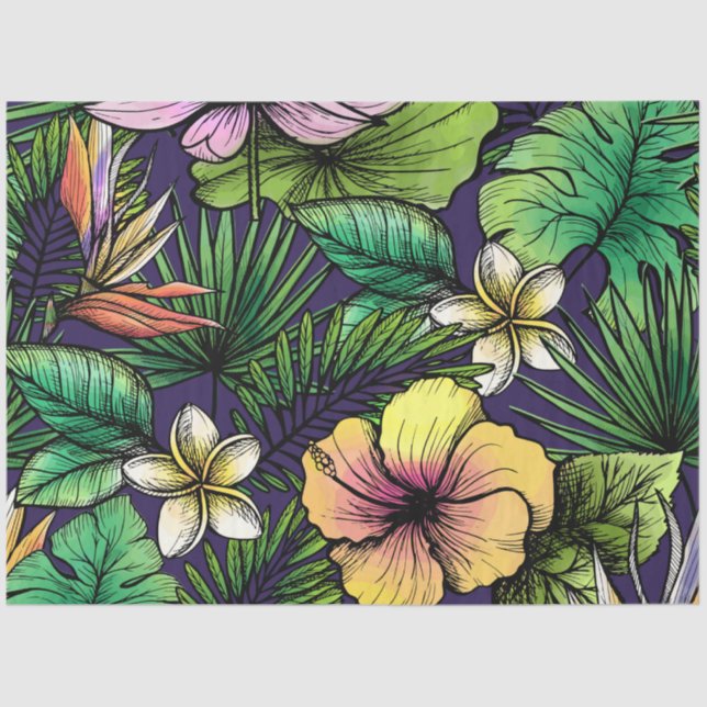 Papier Mousseline Jungle (Recto)