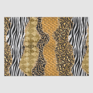 Papier Mousseline Jungle Agate Motif de texture d'animal Luxe