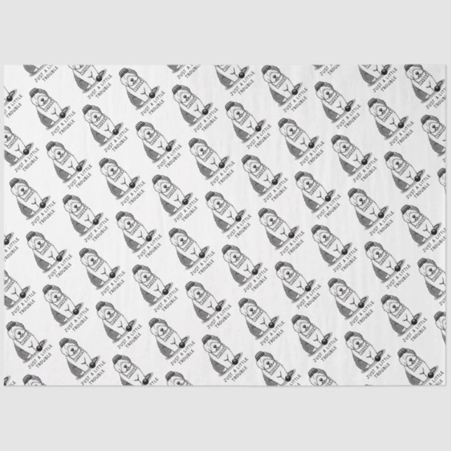 Papier Mousseline Juste un petit problème Vieux anglais Sheepdog Gre (Recto)