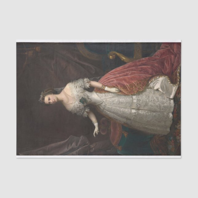 Papier Mousseline Kaiserin Elisabeth par Franz Russ le Jeune (Recto)