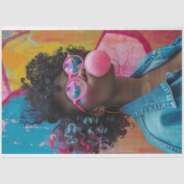 Papier Mousseline Kaléidoscopique Karen souffler la bulle Gomme déro (Recto)