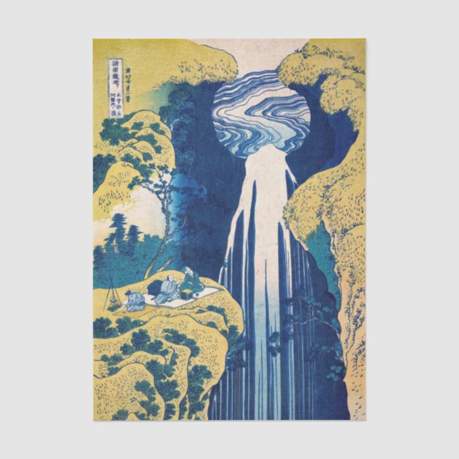 Papier Mousseline Katsushika Hokusai - Chute d'Amida (Recto)