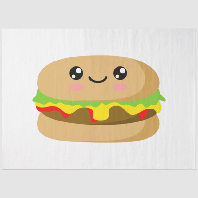 Papier Mousseline Kawaii Burger (Recto)