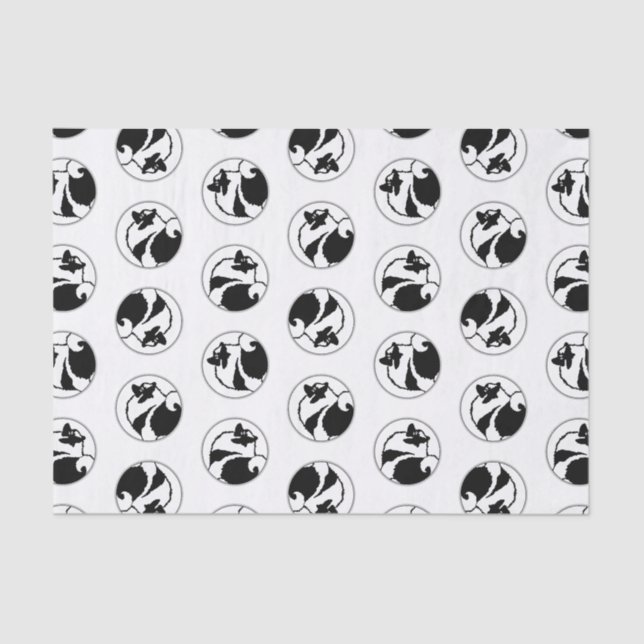 Papier Mousseline Keeshond Graphic Outline mignonne Original Animal  (Recto)