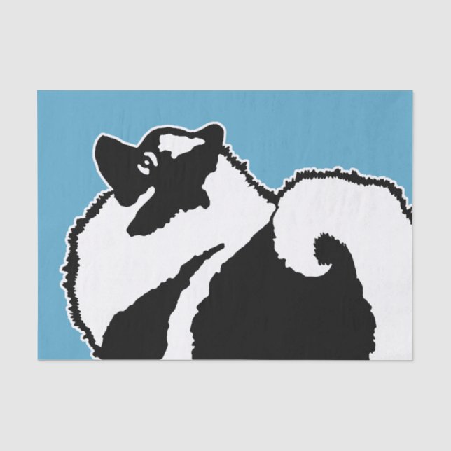 Papier Mousseline Keeshond Graphics - Cute Original Chig Art (Recto)