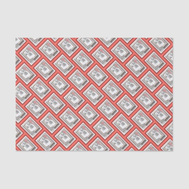 Papier Mousseline Keeshond Noël hiver fenêtre Peinture Chien Art (Recto)