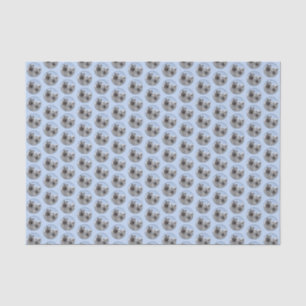 Papier Mousseline Keeshond Paire de Kees Peinture Art animal origina