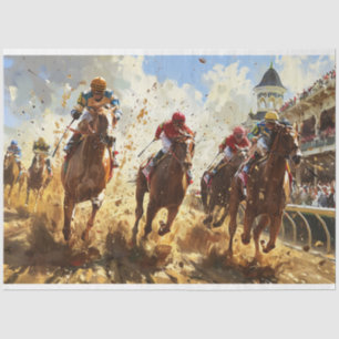 Papier Mousseline Kentucky Derby Horse Racing Découpage