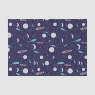 Papier Mousseline Kids Moon Meteor Black Hole Planet Comet