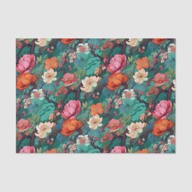 Papier Mousseline Kimono inspiré japonais tissu motif Papier (Recto)