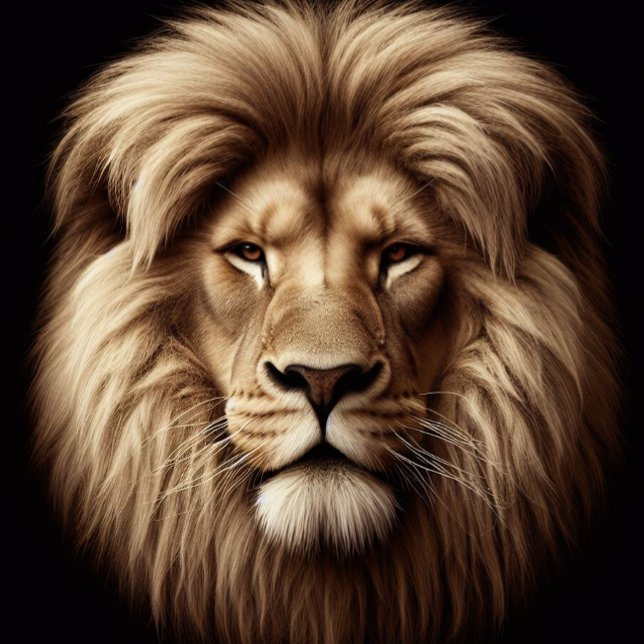 Papier Mousseline King of The jungle - King Lion Decoupage Paper (Créateur téléchargé)