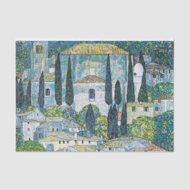 Papier Mousseline Kirche à Cassone par Gustav Klimt (Recto)