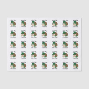 Papier Mousseline Kiss Me Im Jour de la Saint Patrick Irlandais Hedg