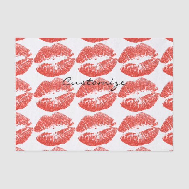 Papier Mousseline Kissing Red lips (Recto)