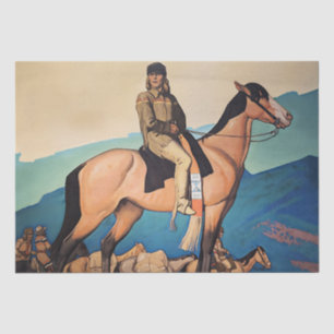 Papier Mousseline Kit Carson avec des montagnards par Maynard Dixon