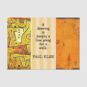 Papier Mousseline Klee - Citation et peintures