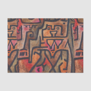 Papier Mousseline Klee Expressionniste Forêt Abstraite Art Moderne
