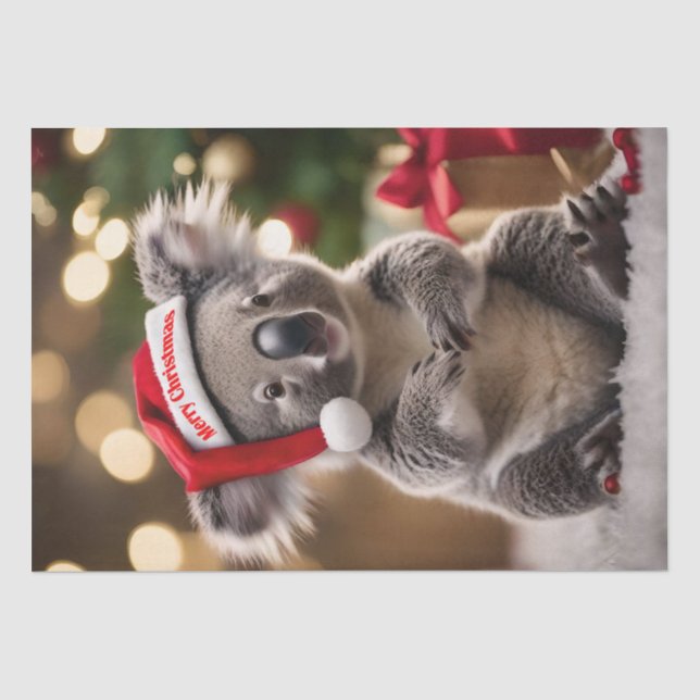 Papier Mousseline "Koala Kris Kringle : Noël en dessous" (Recto)