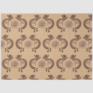 Papier Mousseline Kokopelli Golden Sun brun 2 découpage