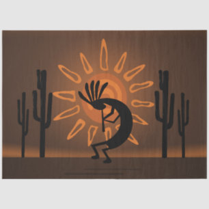 Papier Mousseline Kokopelli Sun Sud-Ouest Russe Découpage Brown