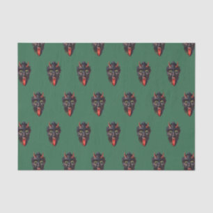 Papier Mousseline Krampus en vert
