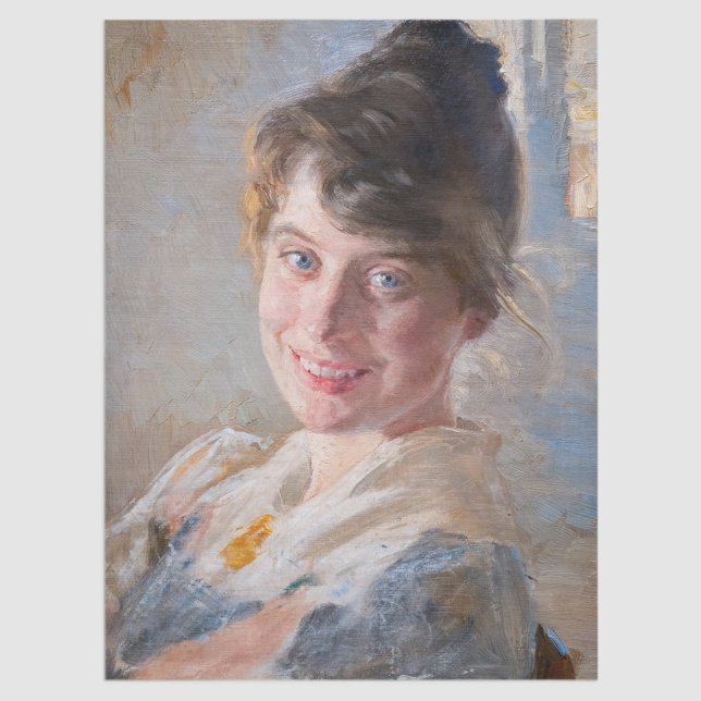 Papier Mousseline Kroyer - Portrait de la femme de l’artiste Marie (Créateur téléchargé)