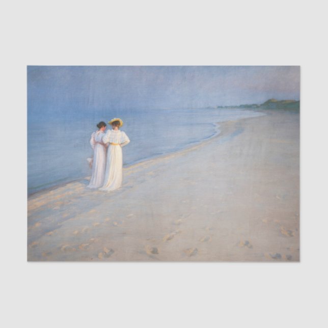 Papier Mousseline Kroyer - Soirée d'été sur Skagen Beach (Recto)