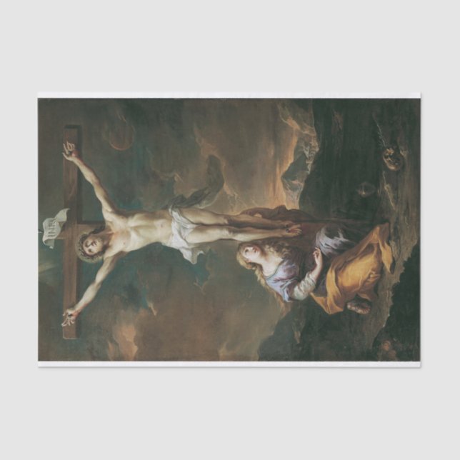Papier Mousseline Kruzifixus Mit Maria Magdalena, Martino Altomonte (Recto)