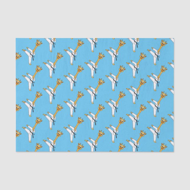 Papier Mousseline Kung Fu giraffe (Recto)