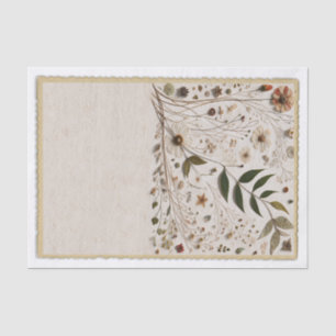 Papier Mousseline La beauté de la nature Fleurs botaniques & Mariage