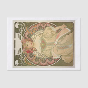 Papier Mousseline La belle dame découpage de Mucha