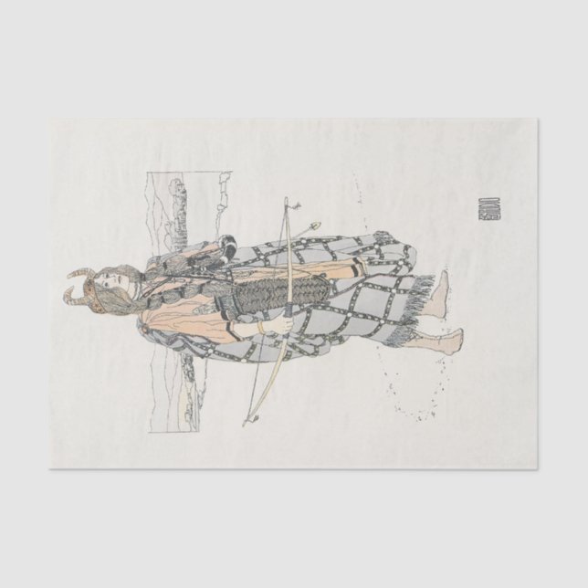 Papier Mousseline La Chasse (par Ann Macbeth) (Recto)