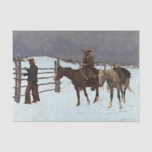 Papier Mousseline La chute du cowboy par Frederic Remington