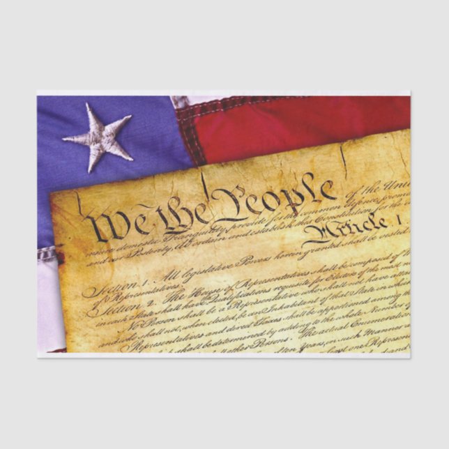 Papier Mousseline La Constitution américaine (Recto)