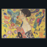 Papier Mousseline La Dame de Gustav Klimt avec un fan<br><div class="desc">La Dame de Gustav Klimt avec un fan</div>