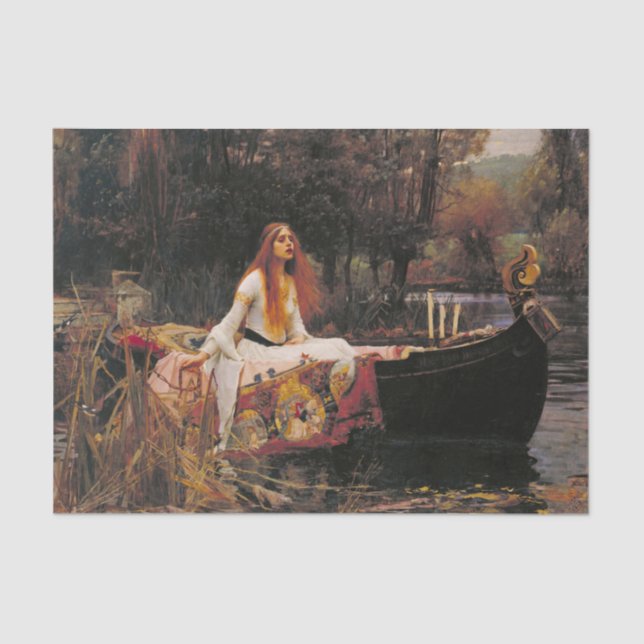 Papier Mousseline La Dame de Shalott John William Waterhouse (Recto)