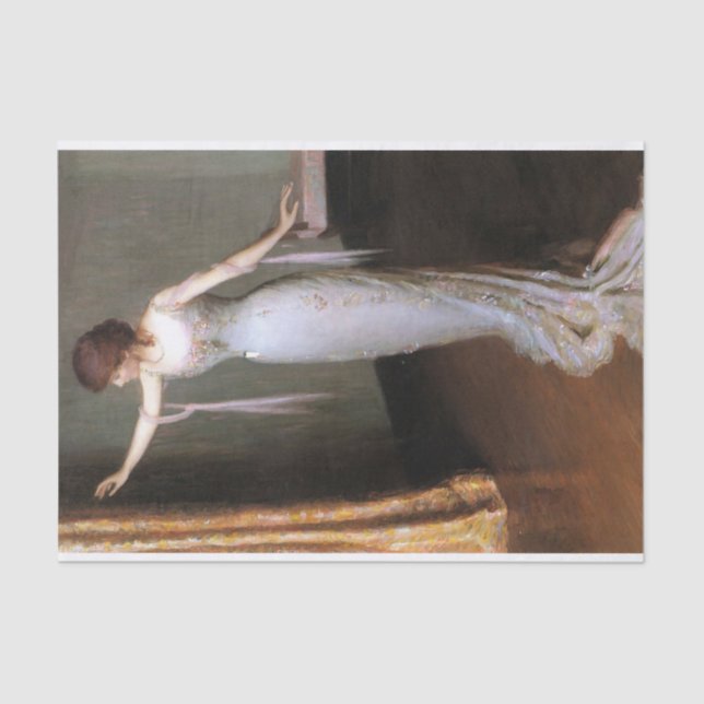 Papier Mousseline La dame en robe du soir par Lilla Cabot Perry (Recto)