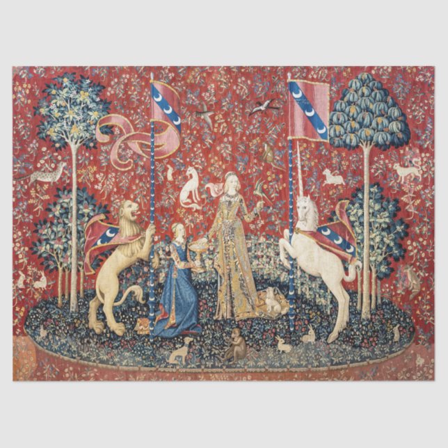 Papier Mousseline La Dame et la licorne, Goûtez (Recto)